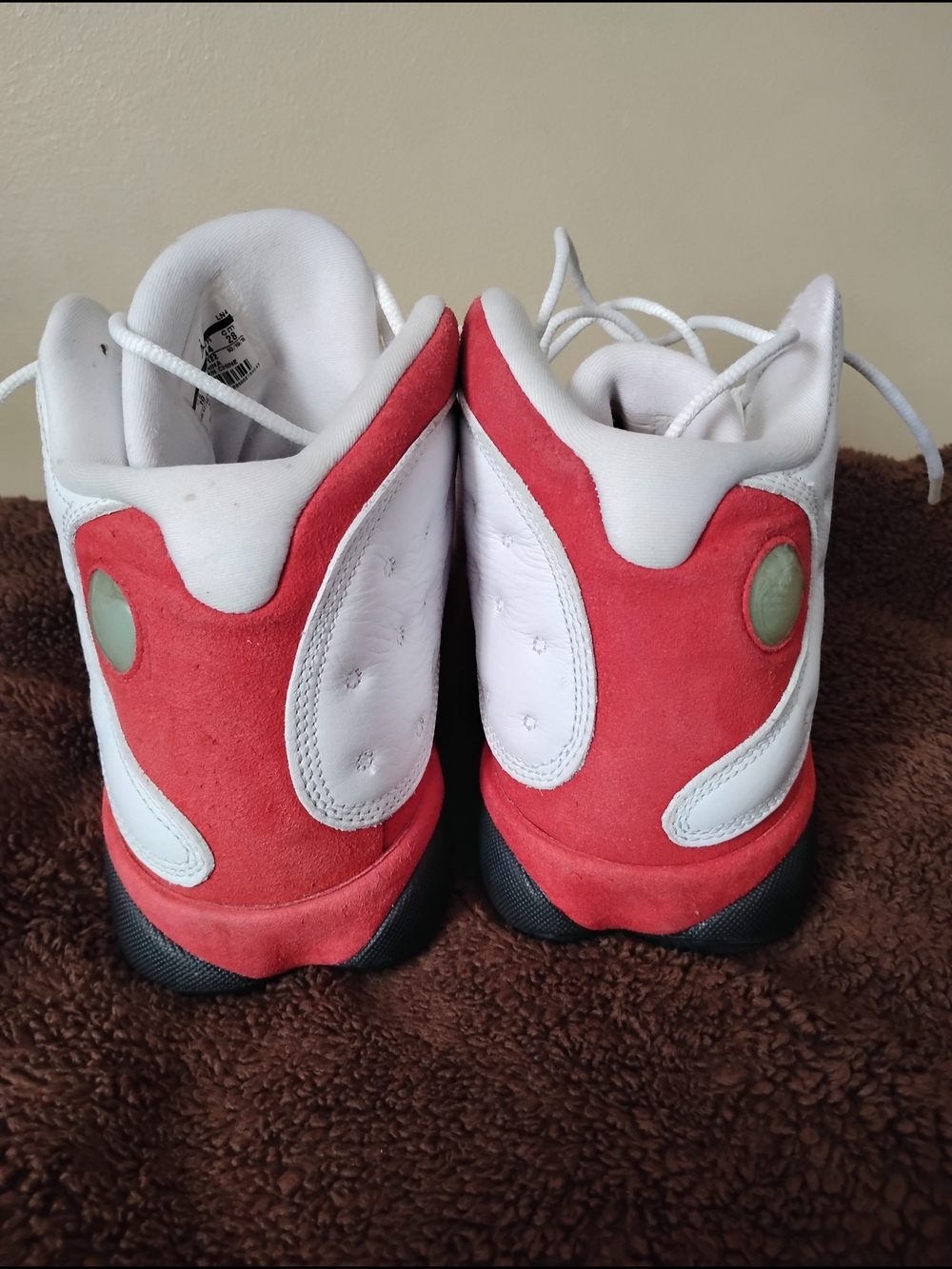 Jordan White High-Top Sneakers with Black Logo - Picture 11 of 12